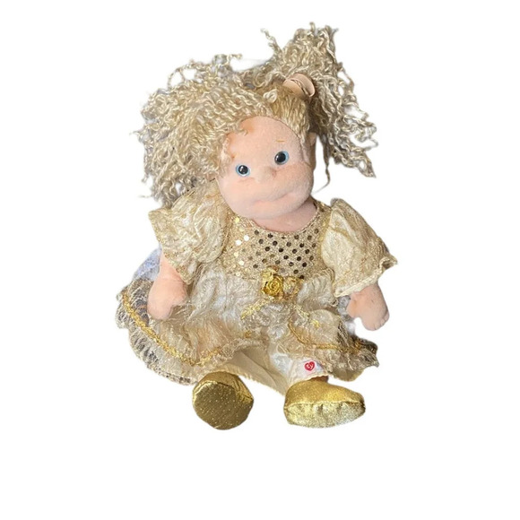 Ty Gear Blondie Beanie Collectible 2000 Little Girl Doll Gold Dress with Accents - Picture 7 of 7
